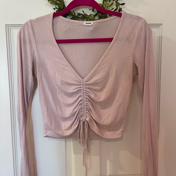 Light pink Garage long sleeve cinch tee - Picture 3 of 6